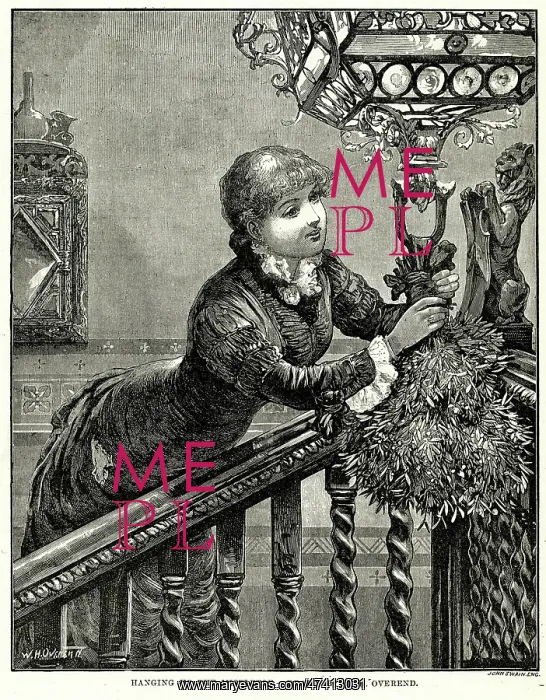 : Hanging up the mistletoe 1886 : Hanging up the mistletoe 1886