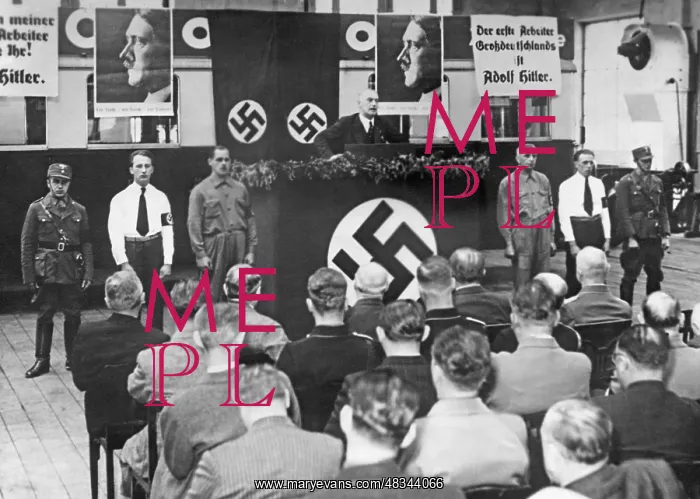 : Hanns Blaschke holding a speech, 1938 : Hanns Blaschke holding a speech, 1938