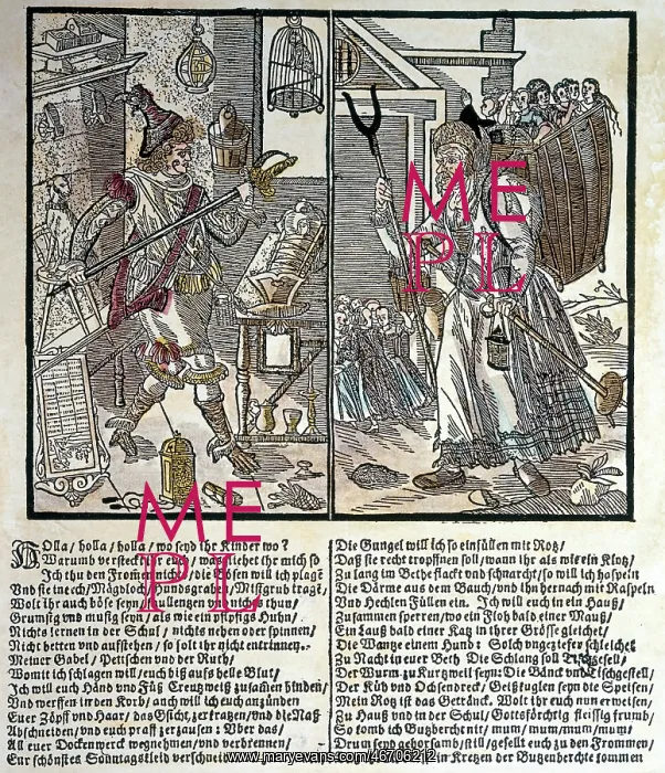 : Hans Hinterfuer and witch Butzenbrecht as bugbear : Hans Hinterfuer and witch Butzenbrecht as bugbear