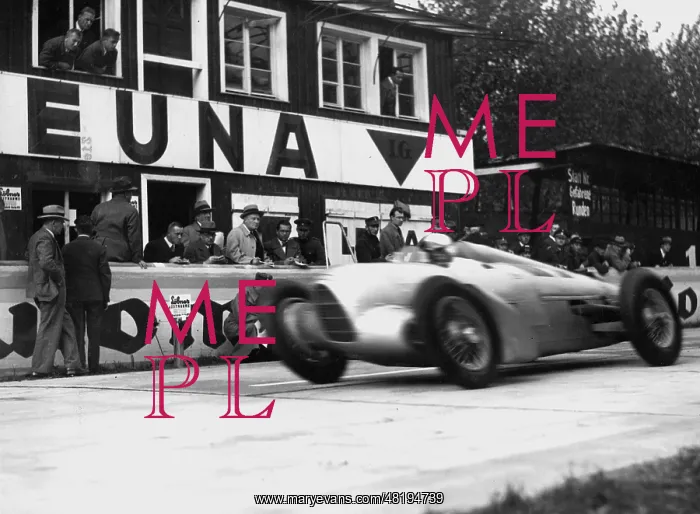 : Hans Stuck in his racing car, 1934 : Hans Stuck in his racing car, 1934