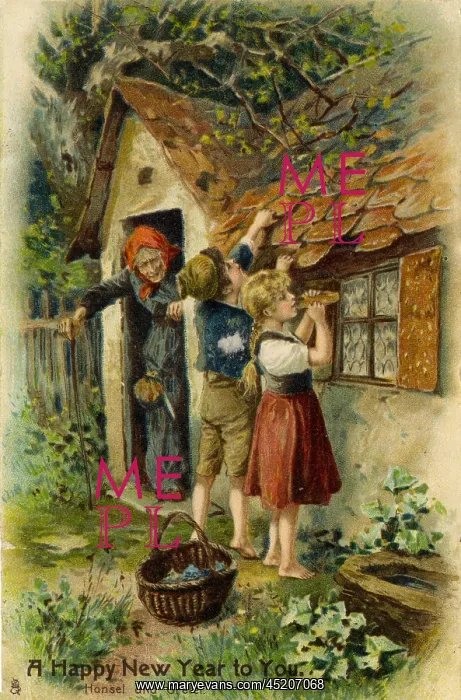 : Hansel & Gretel arrive at the witch's house : Hansel & Gretel arrive at the witch's house