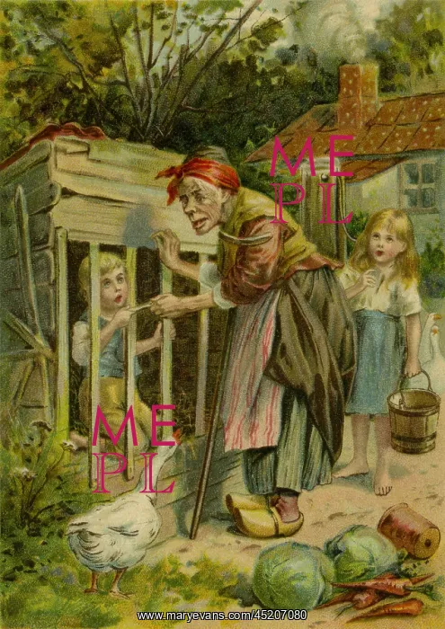 : Hansel & Gretel held captive by the witch : Hansel & Gretel held captive by the witch