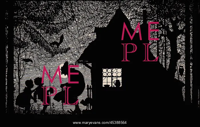 : Hansel and Gretel silhouette : Hansel and Gretel silhouette