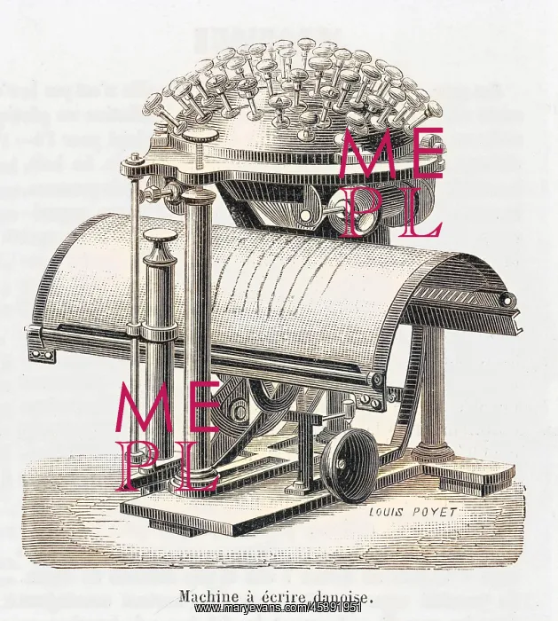 : HANSEN'S TYPEWRITER / 1880 : HANSEN'S TYPEWRITER / 1880