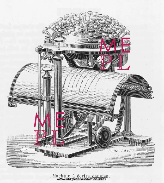 : HANSEN'S TYPEWRITER / 1880 : HANSEN'S TYPEWRITER / 1880