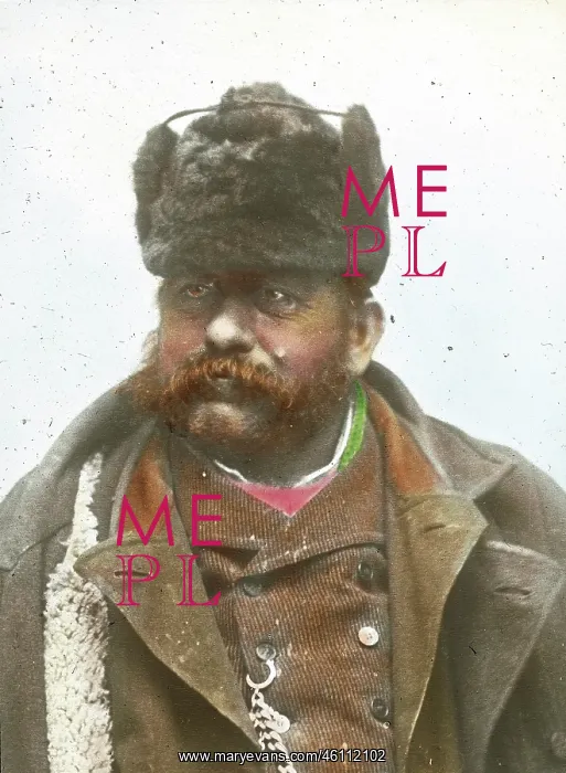 : Hansom. The coachman of a buggy in winter clothes : Hansom. The coachman of a buggy in winter clothes