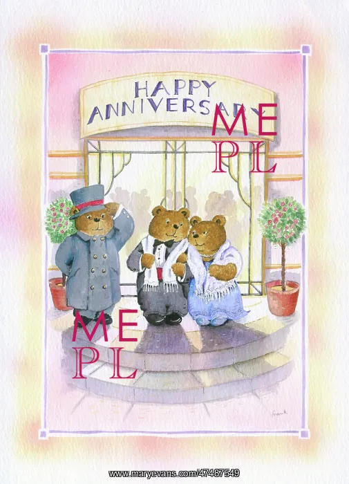 : Happy Anniversary - Two bears : Happy Anniversary - Two bears