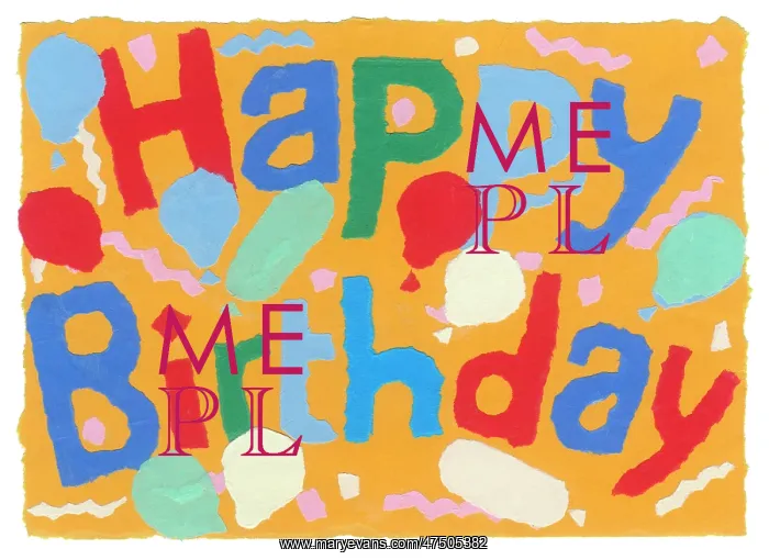  : Happy Birthday with balloons