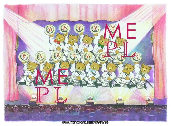 : Happy Birthday - Bears on stage : Happy Birthday - Bears on stage
