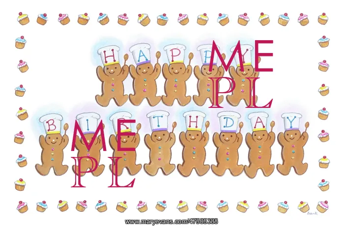 : Happy Birthday Gingerbread Men : Happy Birthday Gingerbread Men