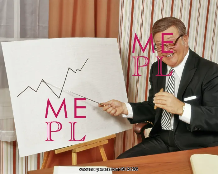 : Happy Businessman Looking at Camera Pointing to Graph : Happy Businessman Looking at Camera Pointing to Graph