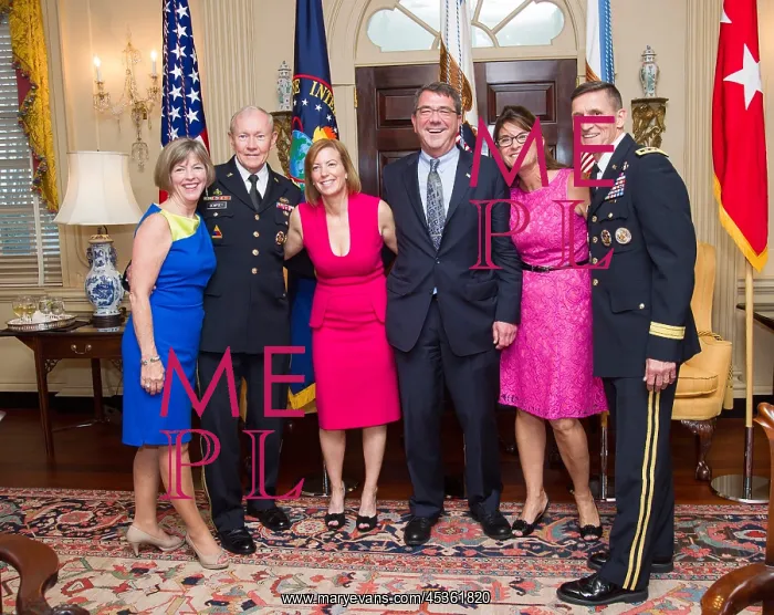 : Happy chief defenders of the US with their wives : Happy chief defenders of the US with their wives