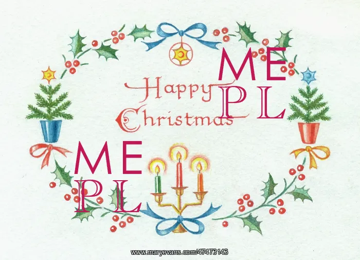  : Happy Christmas with border design