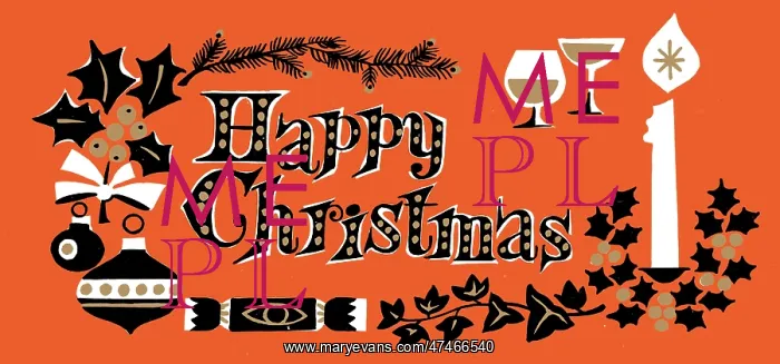  : Happy Christmas ? with candle, cracker etc