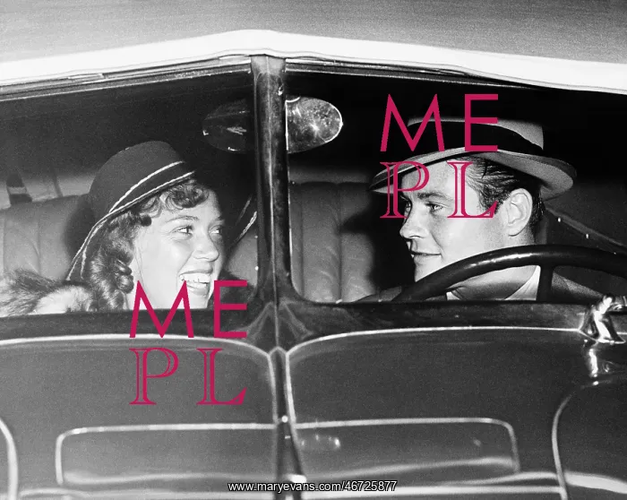 : Happy couple in antique car : Happy couple in antique car