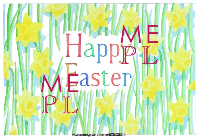 : Happy Easter Daffodils : Happy Easter Daffodils