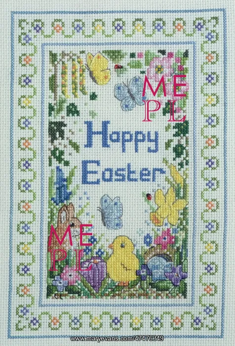 : Happy Easter design (cross stitch) : Happy Easter design (cross stitch)