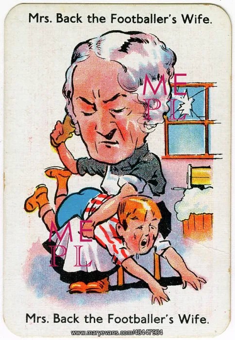 : Happy Families Playing Cards - Mrs Back : Happy Families Playing Cards - Mrs Back