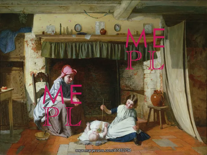 : Happy ' interior scene with two children : Happy ' interior scene with two children