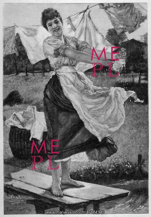 : HAPPY WASHERWOMAN 1901 : HAPPY WASHERWOMAN 1901