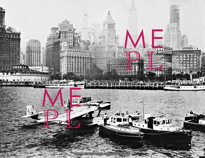 : Harbor and high-rises in New York, 1931 : Harbor and high-rises in New York, 1931