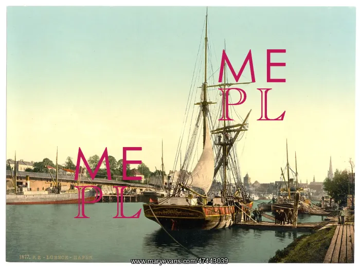: The harbor, Lubeck, Germany : The harbor, Lubeck, Germany