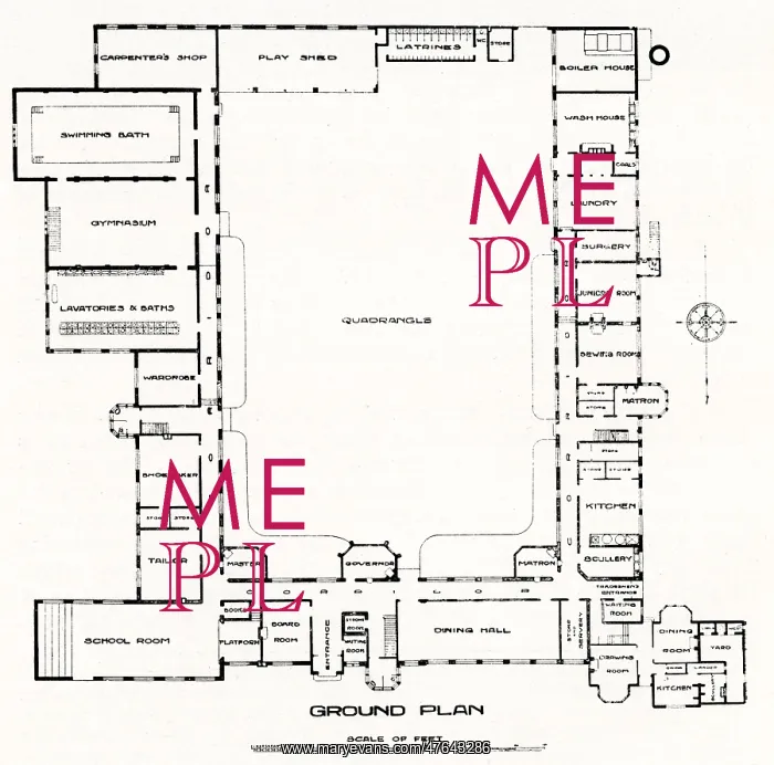 : Harborne Industrial School, Birmingham - Ground Floor Plan : Harborne Industrial School, Birmingham - Ground Floor Plan