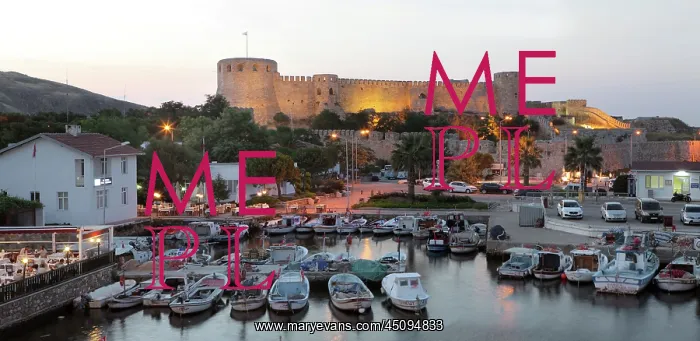 : Harbour and castle, Bozcaada, Canakkale, Turkey : Harbour and castle, Bozcaada, Canakkale, Turkey