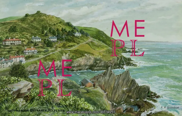 : The Harbour Entrance, Polperro, Cornwall : The Harbour Entrance, Polperro, Cornwall