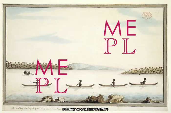 : Harbour landscape with an encounter between Aborigines and B : Harbour landscape with an encounter between Aborigines and B