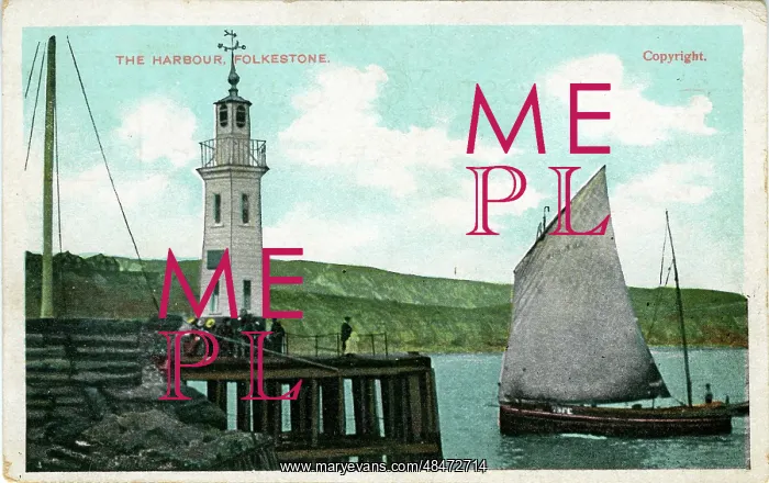 : The Harbour & Lighthouse, Folkestone, England : The Harbour & Lighthouse, Folkestone, England