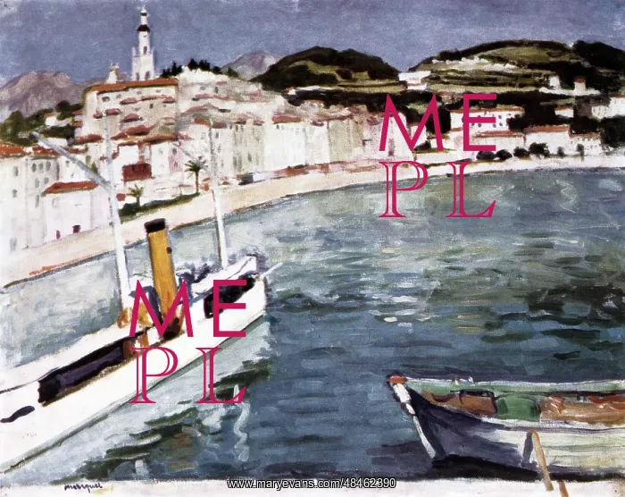 : Harbour at Menton Artist: Albert Marquet : Harbour at Menton Artist: Albert Marquet