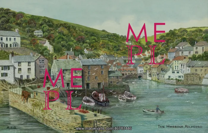 : Harbour at Polperro, Cornwall : Harbour at Polperro, Cornwall