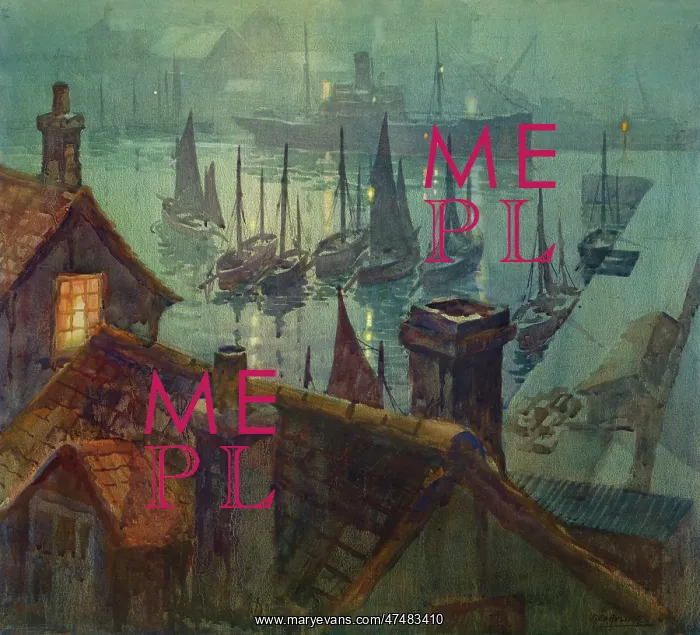 : The Harbour ' over rooftops at night : The Harbour ' over rooftops at night