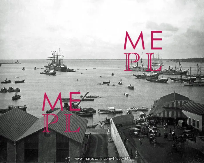 : Harbour scene, India : Harbour scene, India