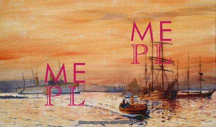 : A Harbour by Sunset : A Harbour by Sunset