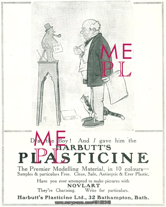 : Harbutt's Plasticine Advertisement : Harbutt's Plasticine Advertisement