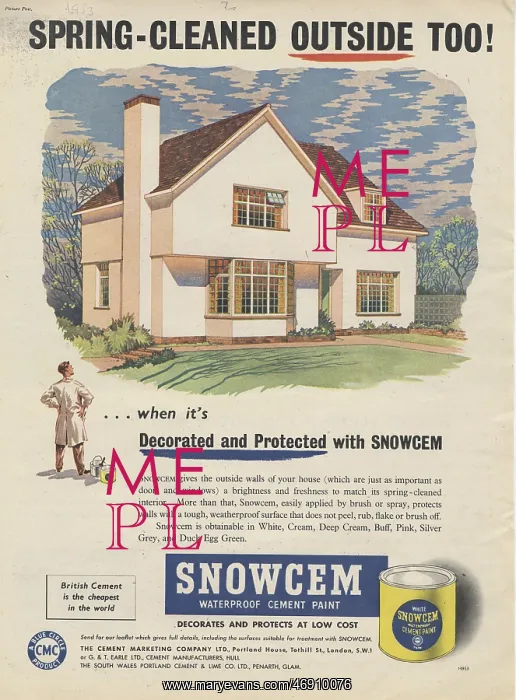 : hardware adverts - advert, illus, colour, snowcem : hardware adverts - advert, illus, colour, snowcem