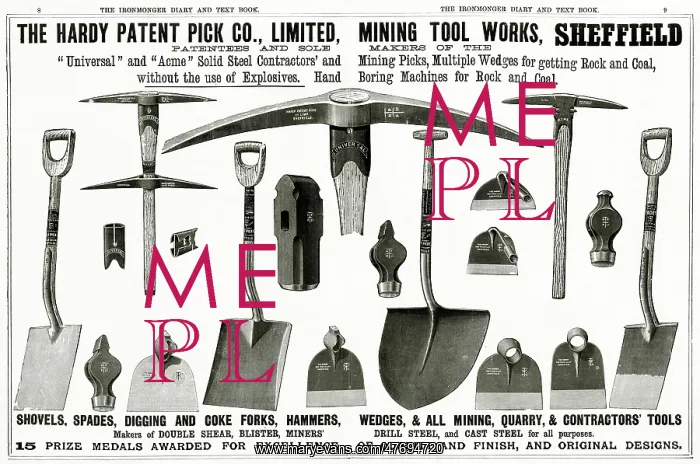  : Hardy Patent Pick Co. mining tools 1890s