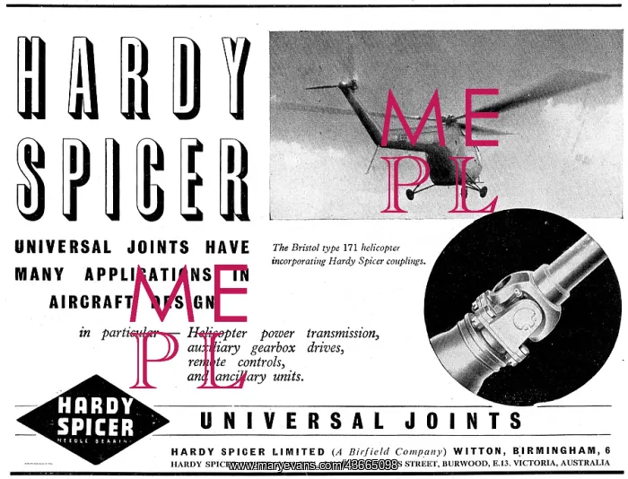: Hardy Spicer Universal Joints For Aircraft Components : Hardy Spicer Universal Joints For Aircraft Components