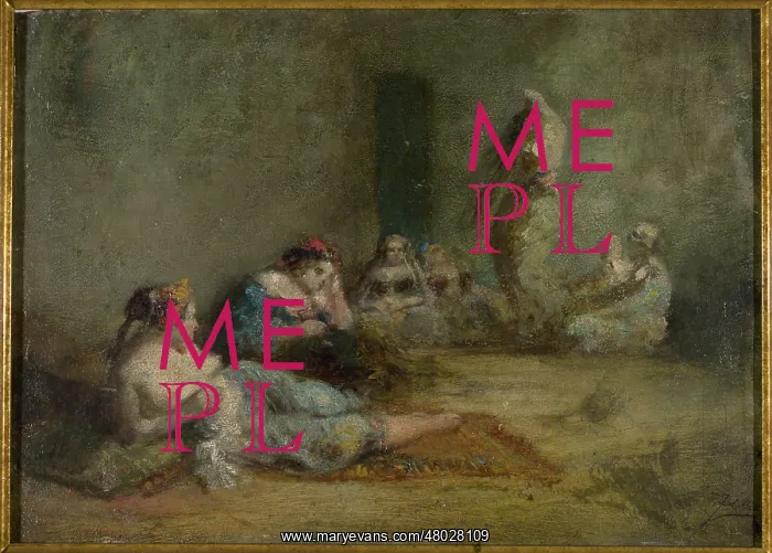 : The Harem. Felix Ziem (1821-1911). The Harem. Oil on wood : The Harem. Felix Ziem (1821-1911). The Harem. Oil on wood