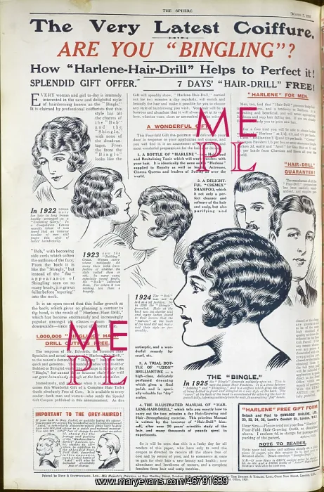 : Harlene hair drill advert : Harlene hair drill advert
