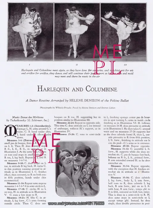 : Harlequin and Columbine: a dance routine arranged : Harlequin and Columbine: a dance routine arranged