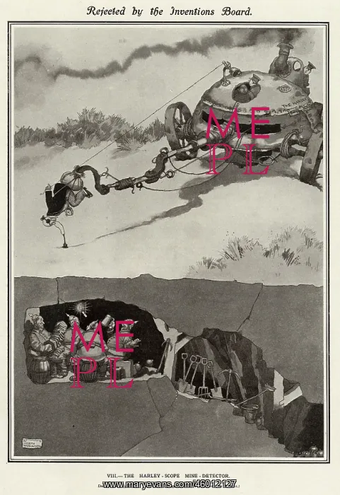 : The Harley-Scope Mine-Detector by William Heath Robinson : The Harley-Scope Mine-Detector by William Heath Robinson