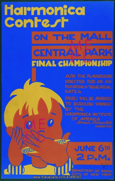 : Harmonica contest on the mall, Central Park Final championsh : Harmonica contest on the mall, Central Park Final championsh
