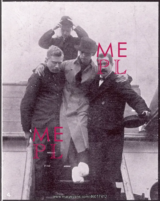 : Harold Bride leaving the Carpathia : Harold Bride leaving the Carpathia