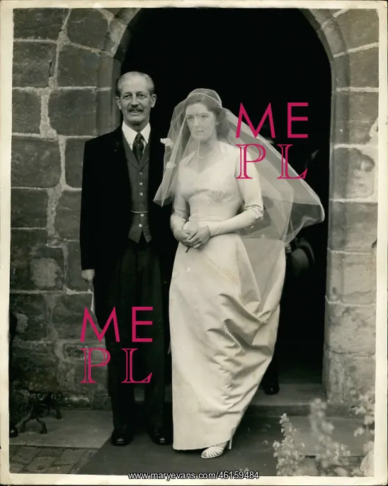 : Harold Macmillan at his daughter Sarah's wedding : Harold Macmillan at his daughter Sarah's wedding