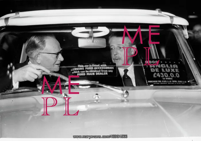 : Harold Macmillan opens Motor Show in Ford Anglia : Harold Macmillan opens Motor Show in Ford Anglia