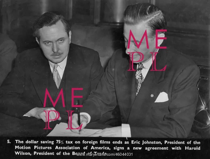 : Harold Wilson and Eric Johnston : Harold Wilson and Eric Johnston