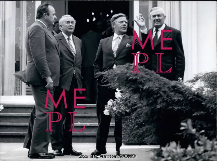  : Harold Wilson, James Callaghan, Helmut Schmidt, Hamburg